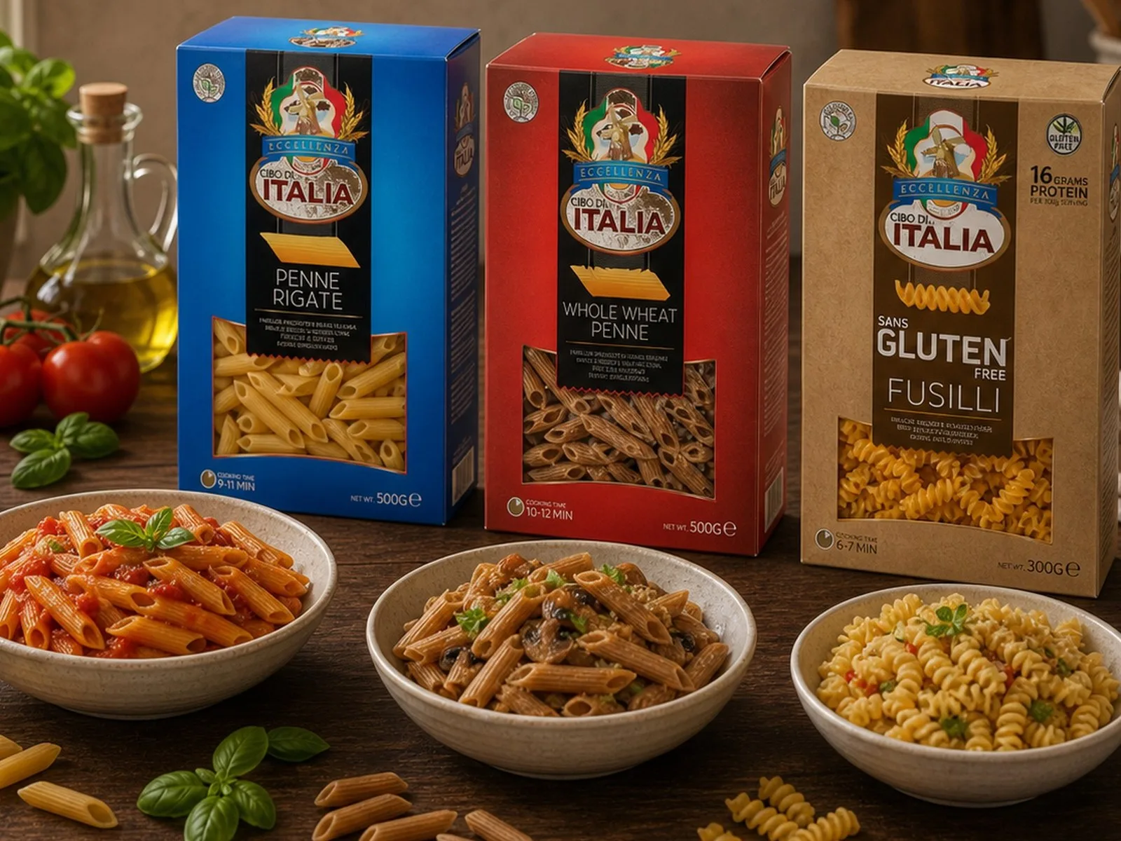 Whole wheat pasta vs regular pasta: what's actually different? — Cibo di Italia pasta guide