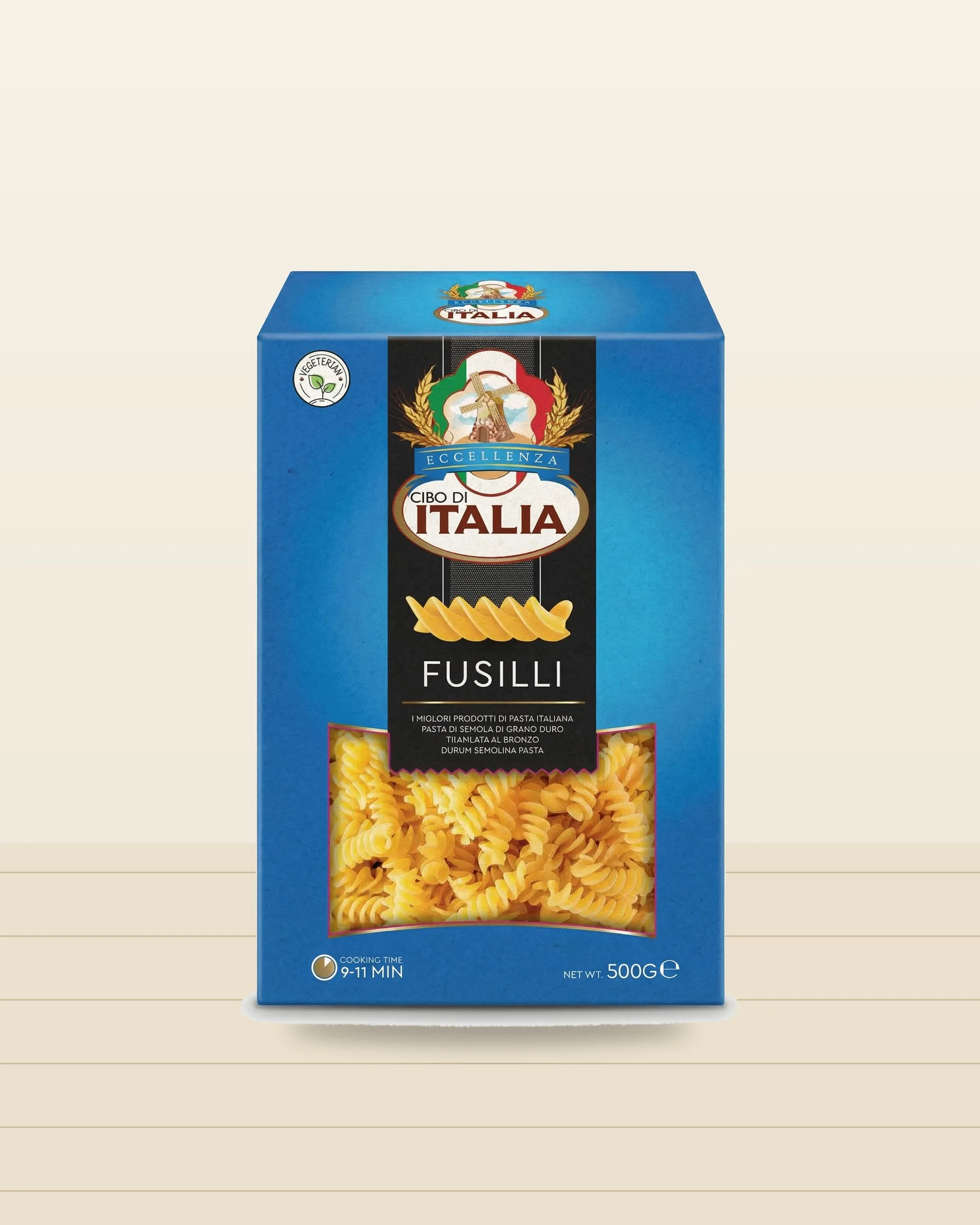 Cibo di Italia Fusilli 500g pack (Back)