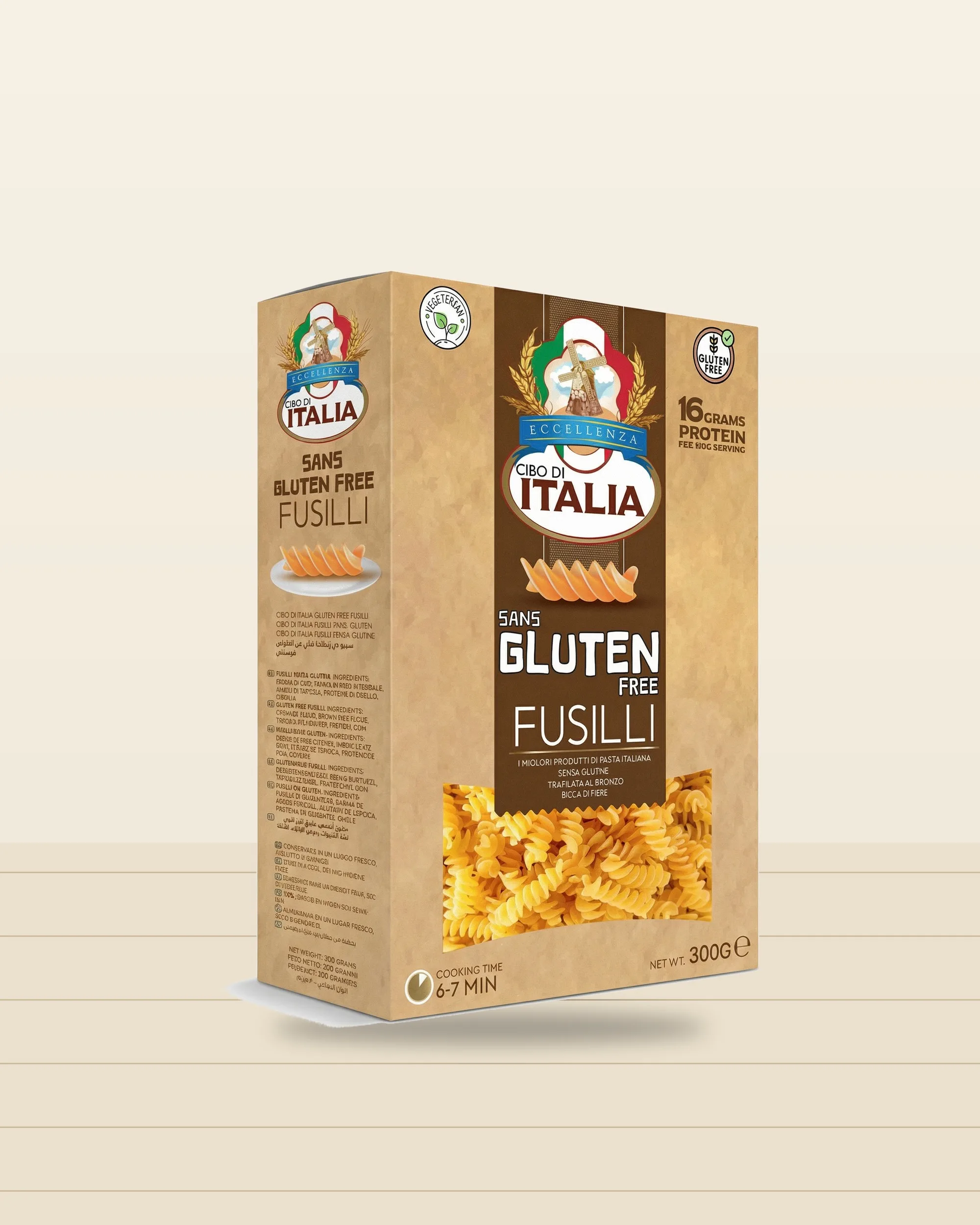 Cibo di Italia Fusilli 300g pack (Back)
