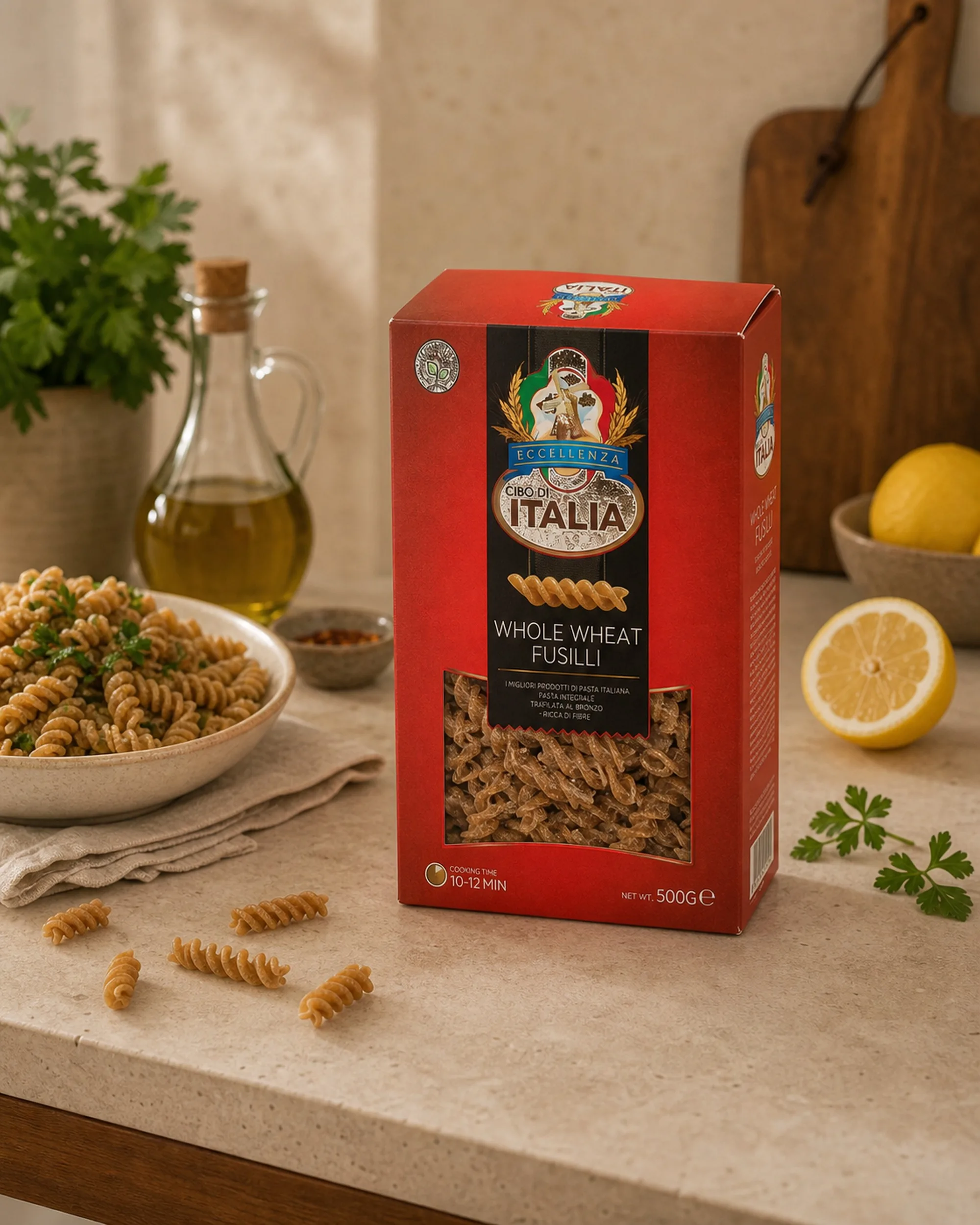 Cibo di Italia Whole Wheat Whole Wheat Fusilli 500g