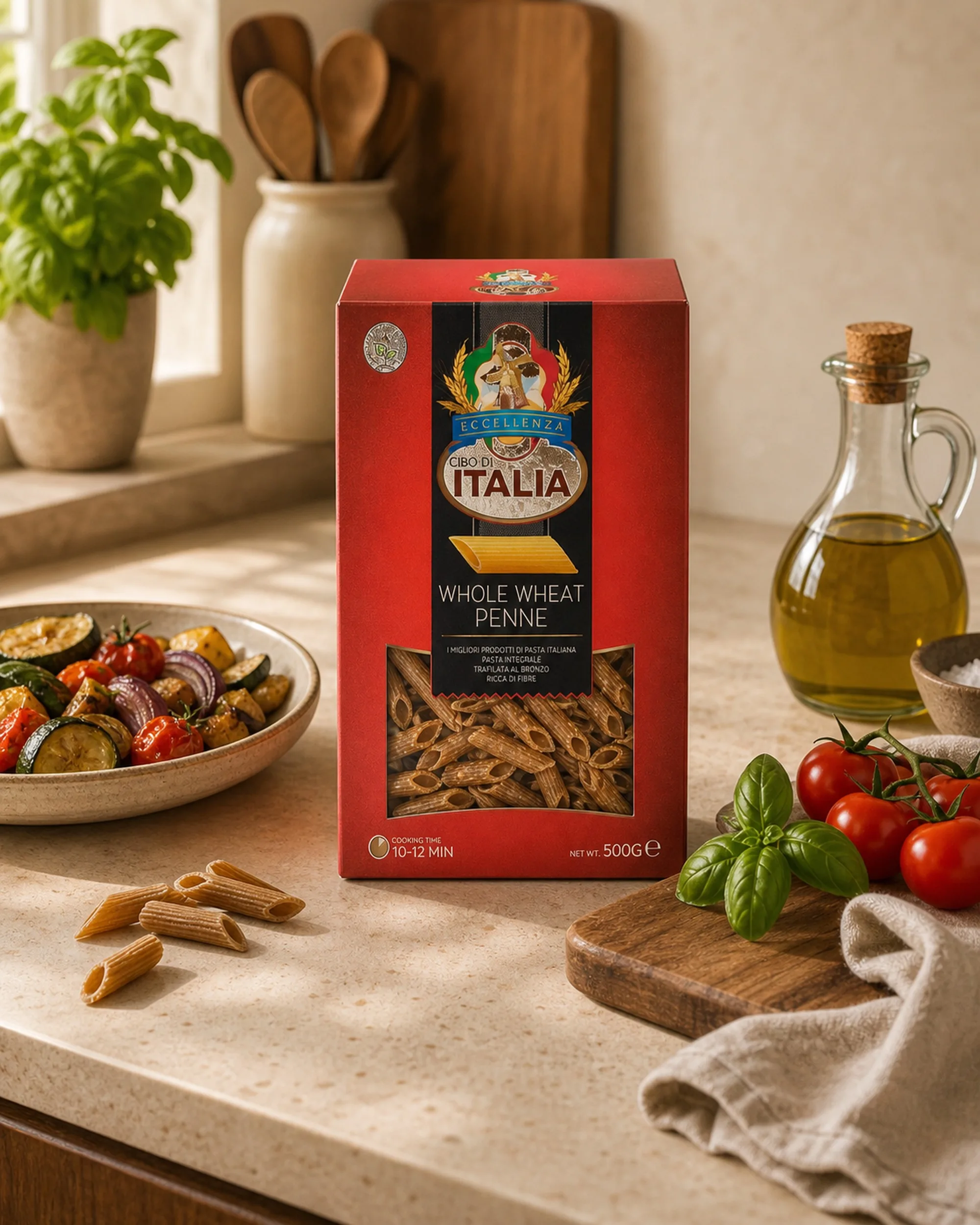 Cibo di Italia Whole Wheat Whole Wheat Penne 500g