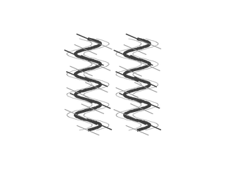 Hand-drawn pair of fusilli spiral twists