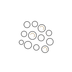 Hand-drawn cluster of tapioca pearls