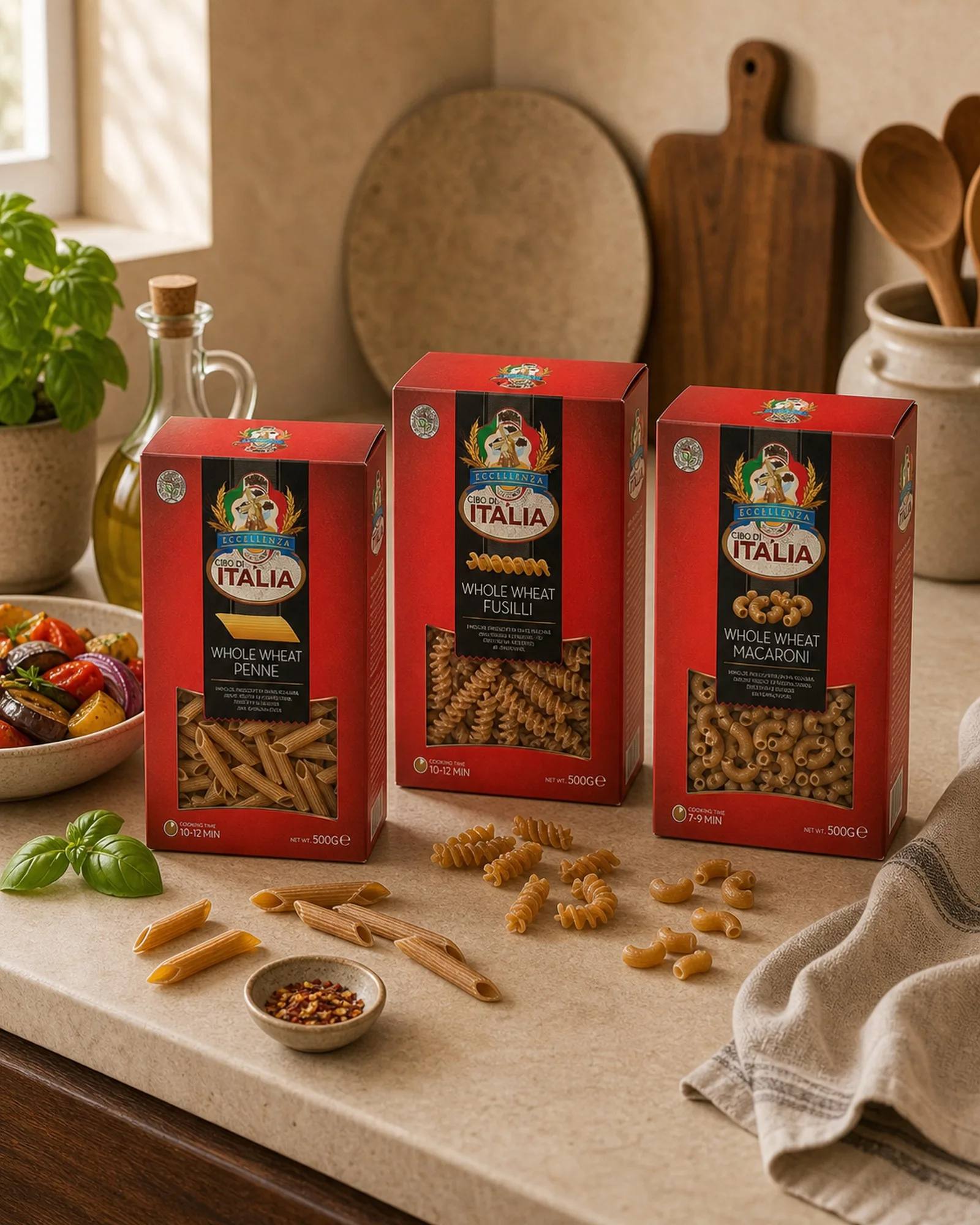 Cibo di Italia Whole Wheat range product lineup