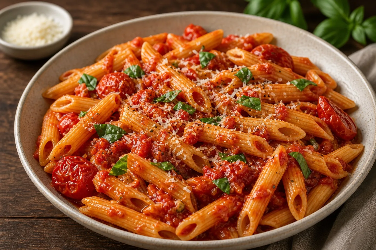 Ingredients for 15-Minute Tomato Penne Rigate