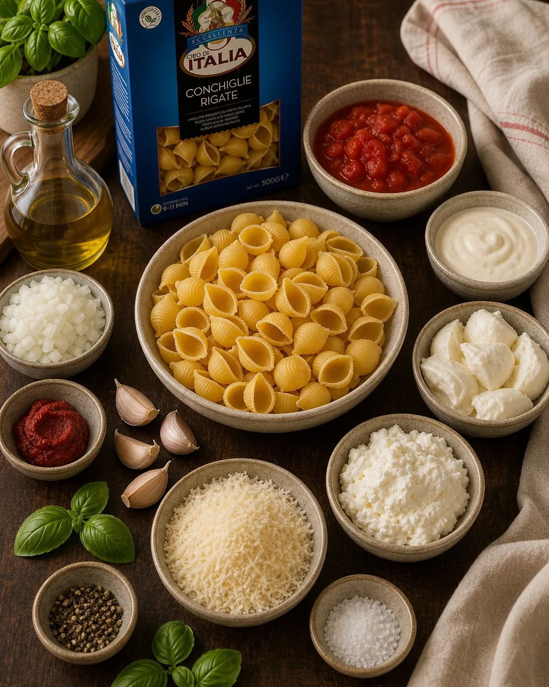 Macaroni folded through the spiced tomato and chicken sauce