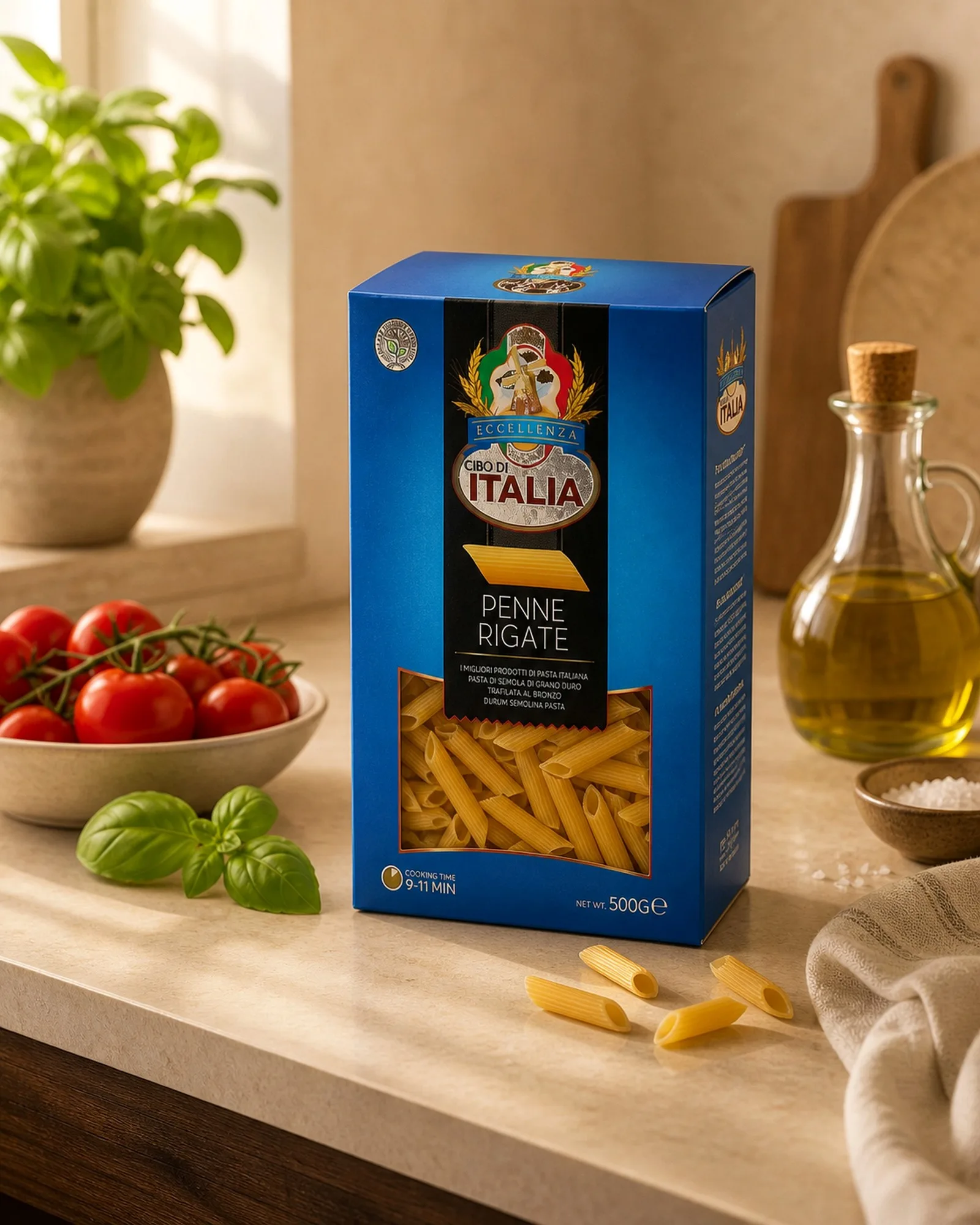 Cibo di Italia pasta pack used in Creamy Mushroom Penne