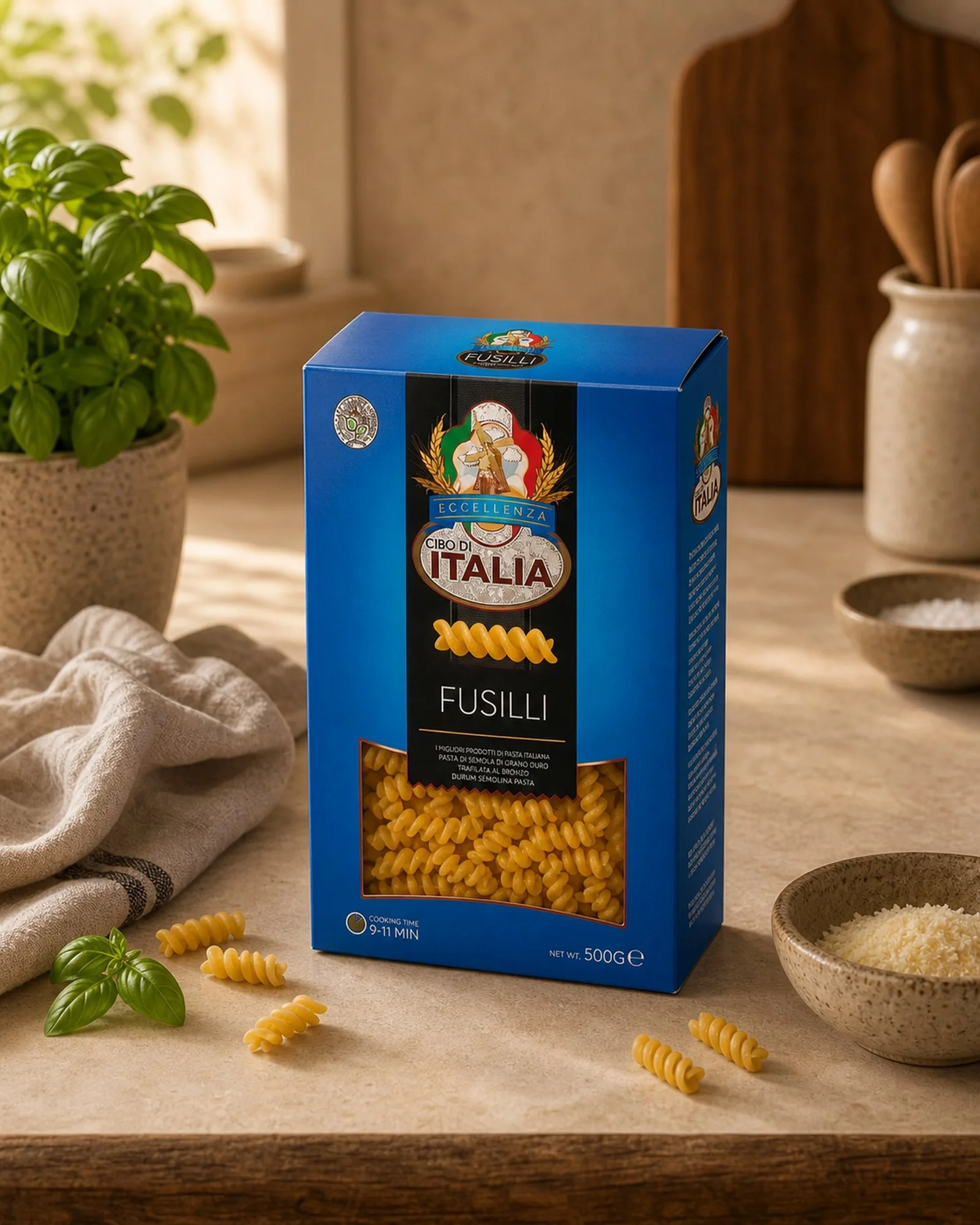 Cibo di Italia pasta pack used in Easy Tuna & Olive Pasta Salad