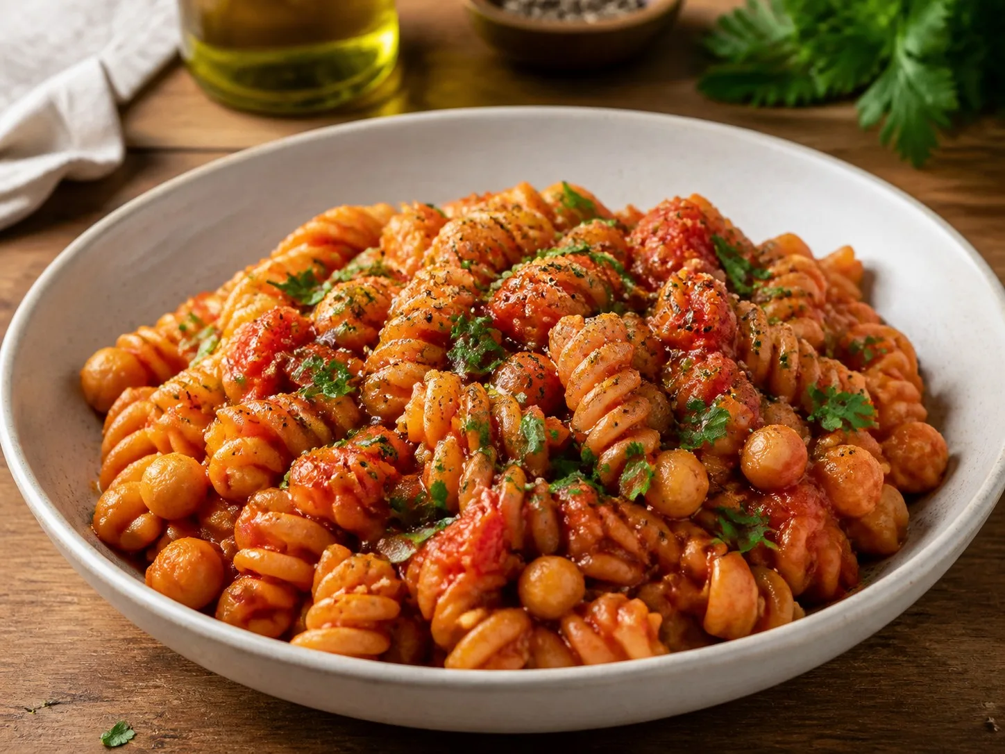 Harissa paste stirred into fragrant onion and garlic