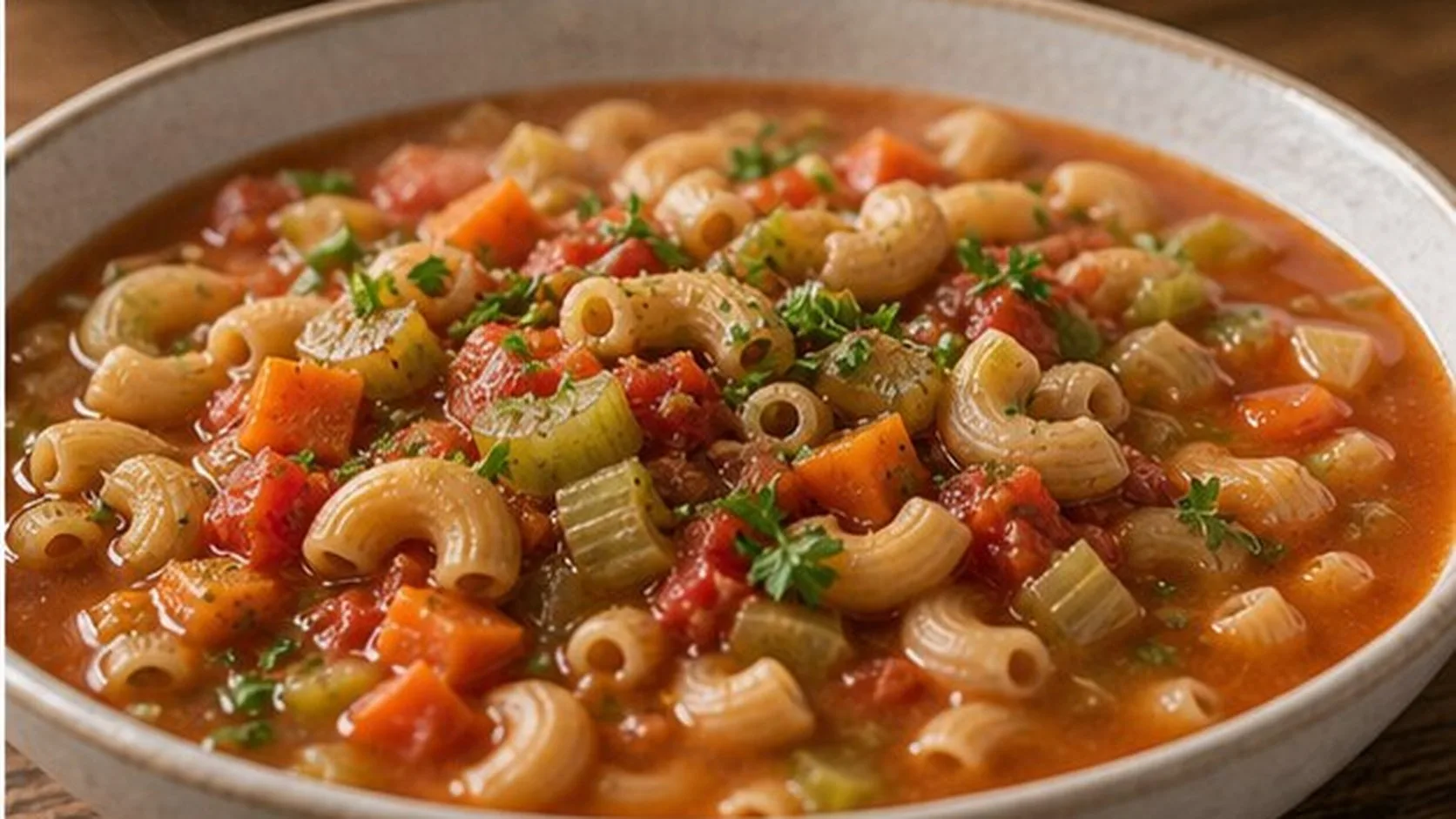 Whole Wheat Macaroni Vegetable Soup — Cibo di Italia pasta recipe